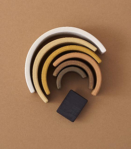 Деревянная пирамидка Радуга грез "Цвета кожи", дуги